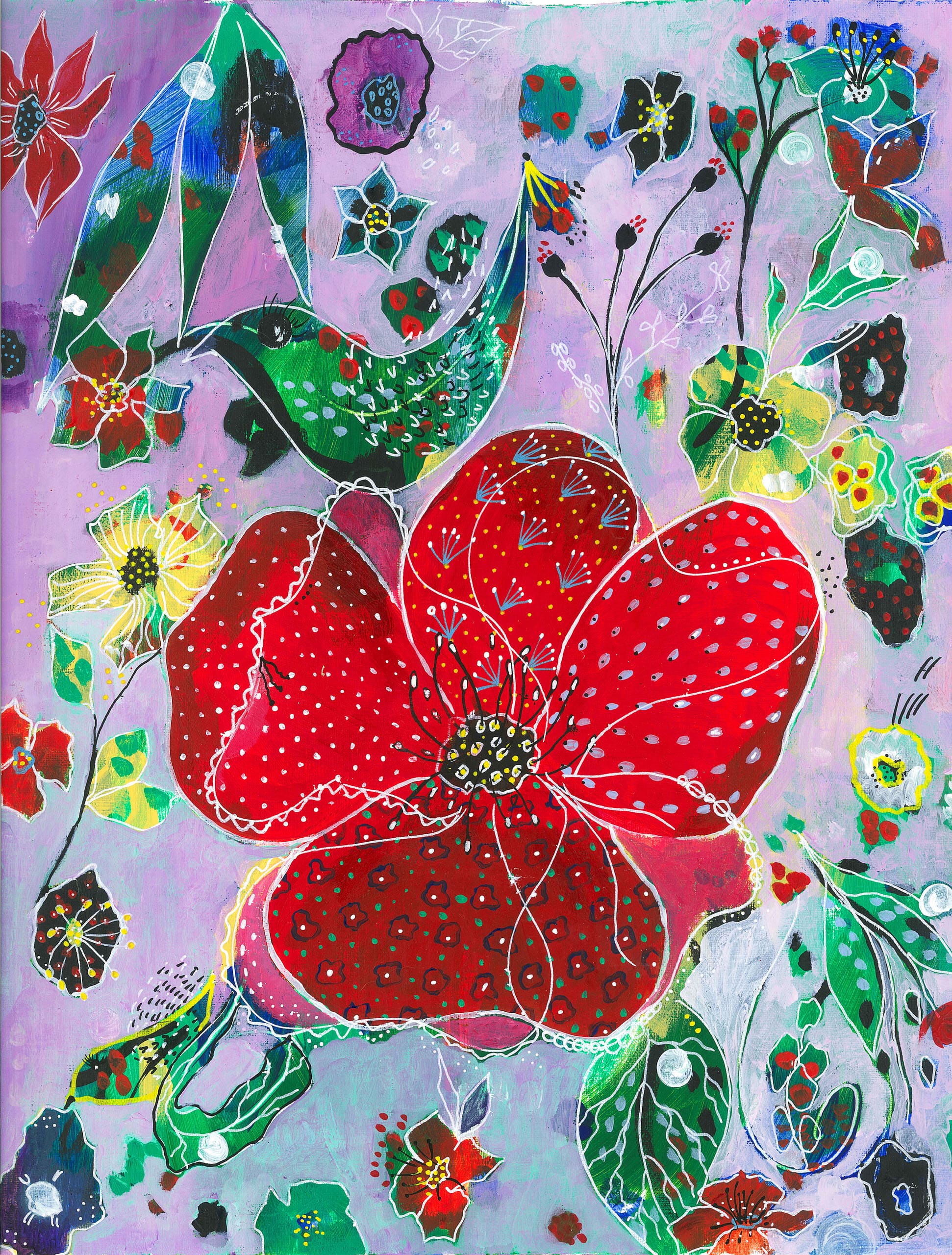 Flor Roja (Lámina)